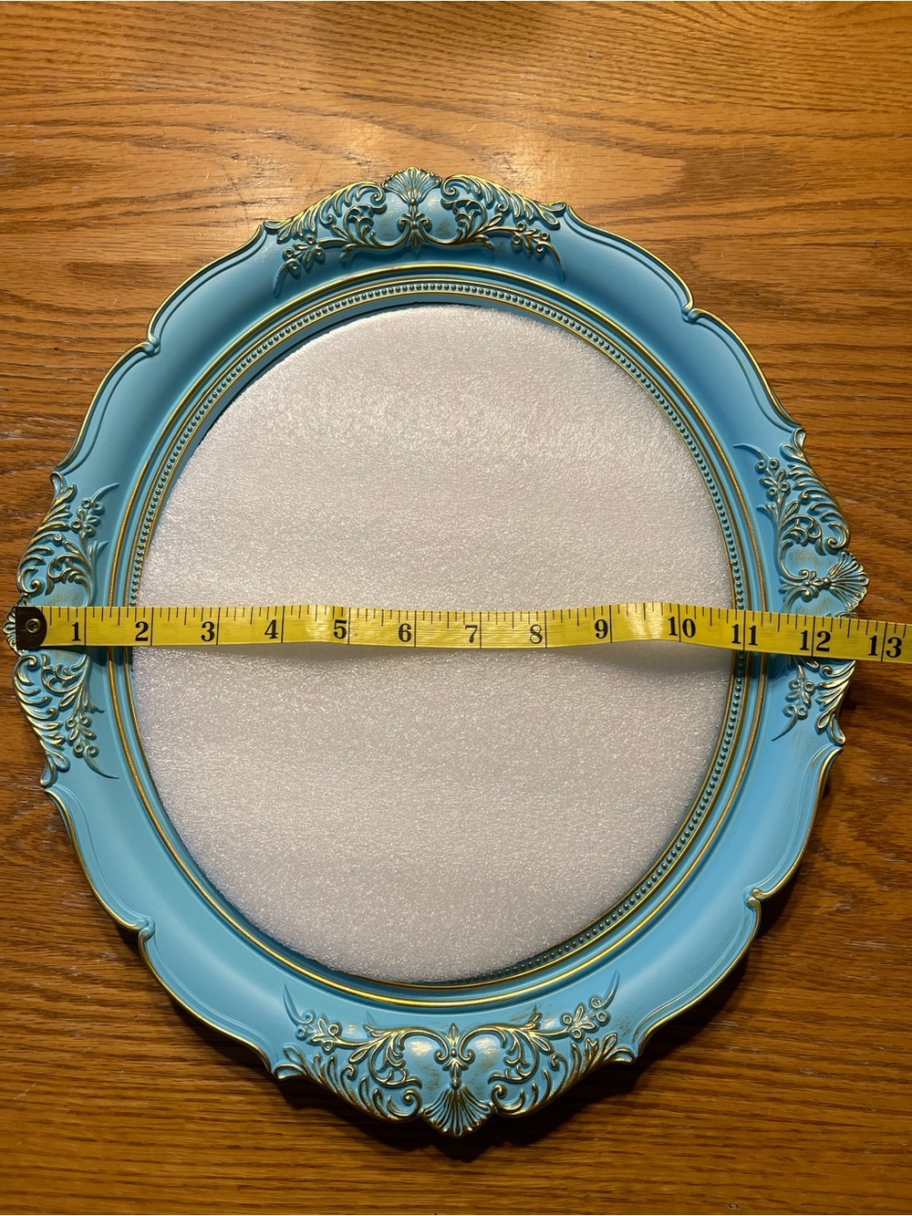 Decorative Vintage-Style Round Wall Mirror in Turquoise 🌼 - Picture 5 of 7